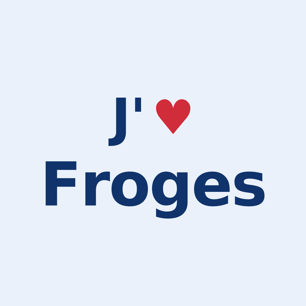 Sticker personnalisé Froges — design J'aime Froges