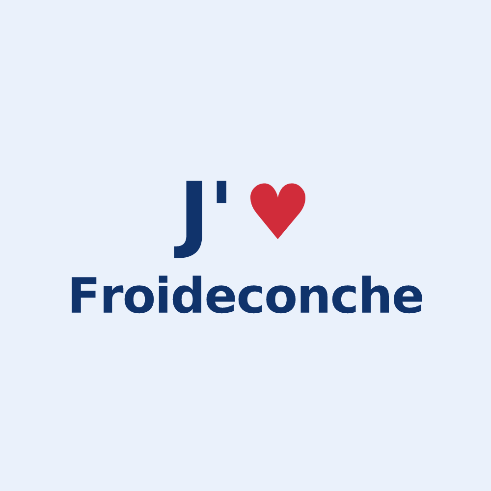 Sticker personnalisé Froideconche — design J'aime Froideconche