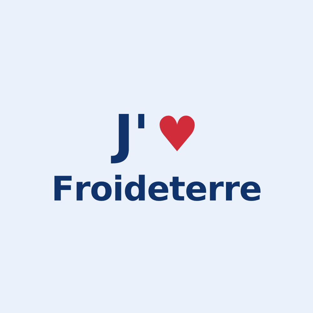 Sticker personnalisé Froideterre — design J'aime Froideterre