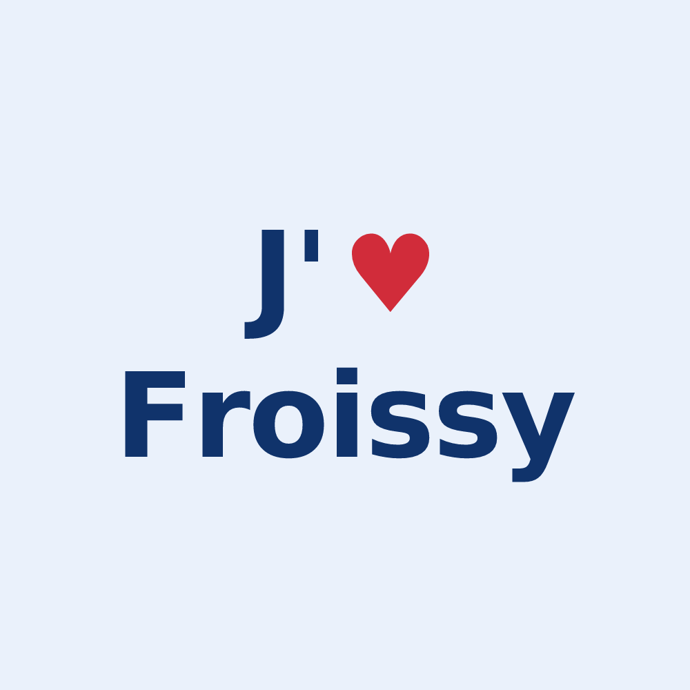 Sticker personnalisé Froissy — design J'aime Froissy