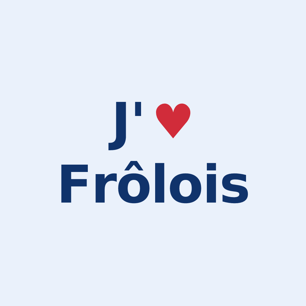 Sticker personnalisé Frôlois — design J'aime Frôlois