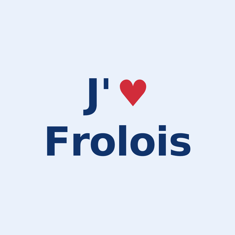 Sticker personnalisé Frolois — design J'aime Frolois