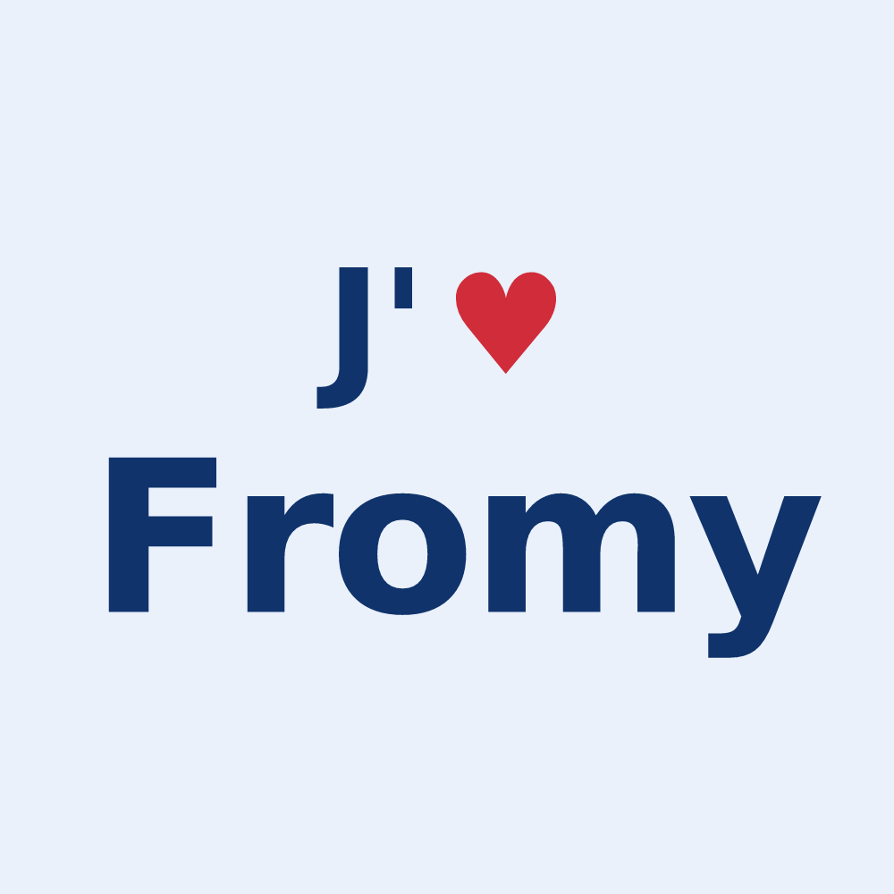 Sticker personnalisé Fromy — design J'aime Fromy
