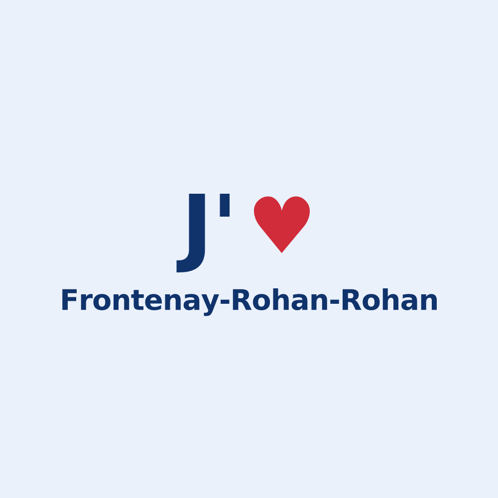 Sticker personnalisé Frontenay-Rohan-Rohan — design J'aime Frontenay-Rohan-Rohan