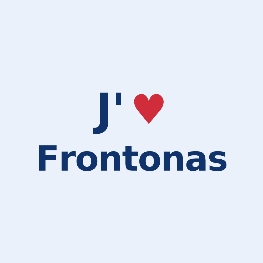 Sticker personnalisé Frontonas — design J'aime Frontonas