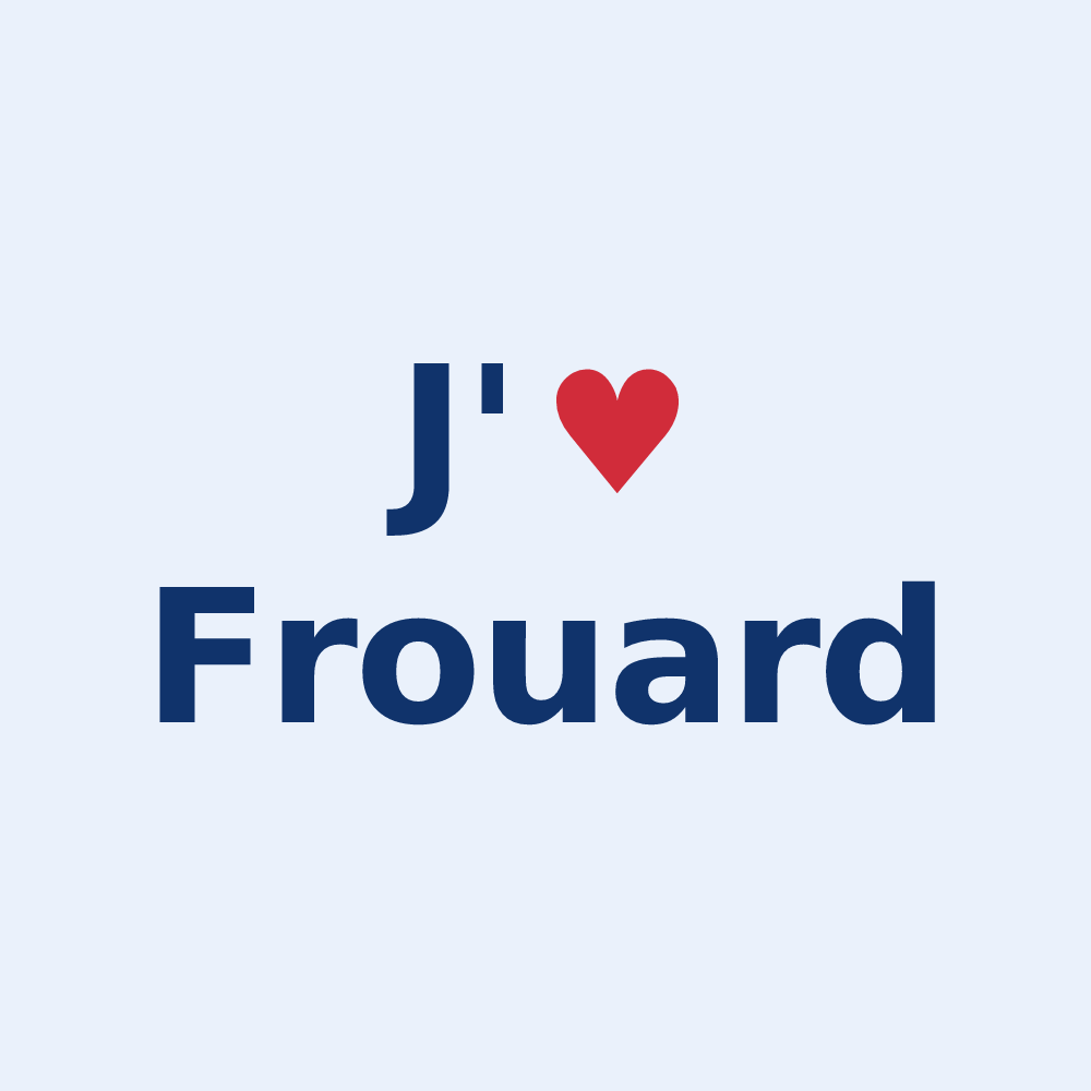 Sticker personnalisé Frouard — design J'aime Frouard