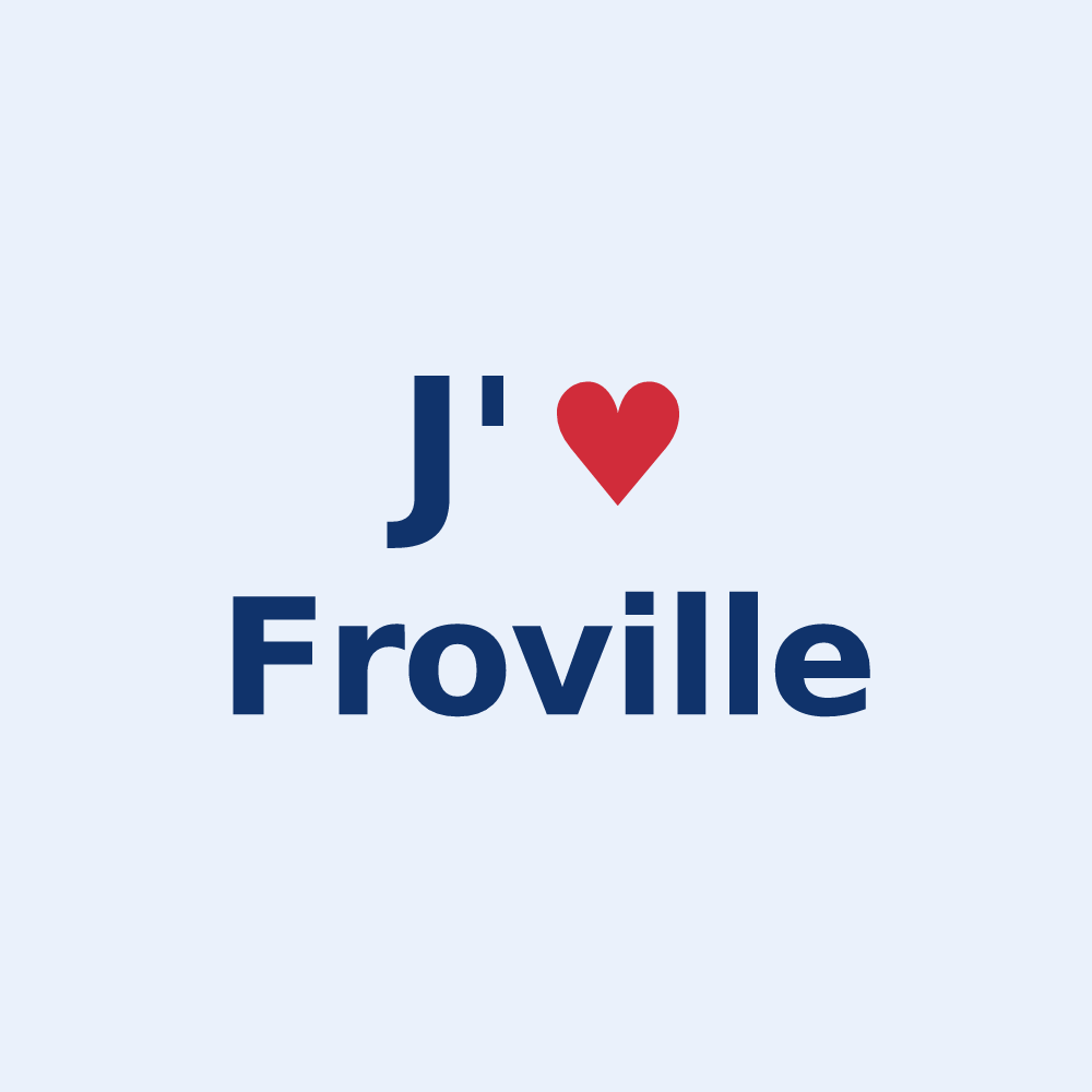 Sticker personnalisé Froville — design J'aime Froville