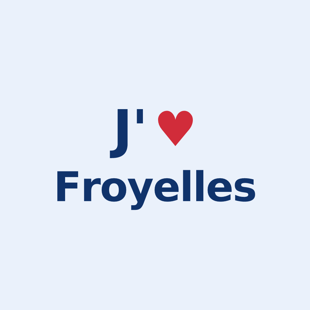 Sticker personnalisé Froyelles — design J'aime Froyelles