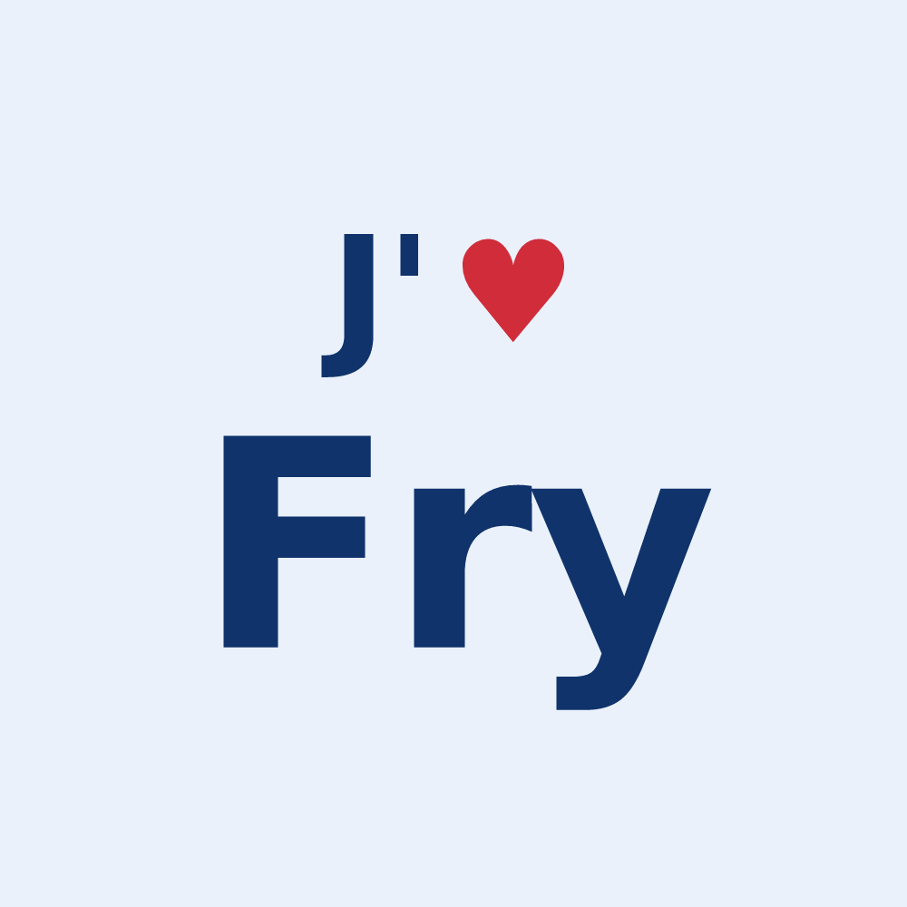 Sticker personnalisé Fry — design J'aime Fry