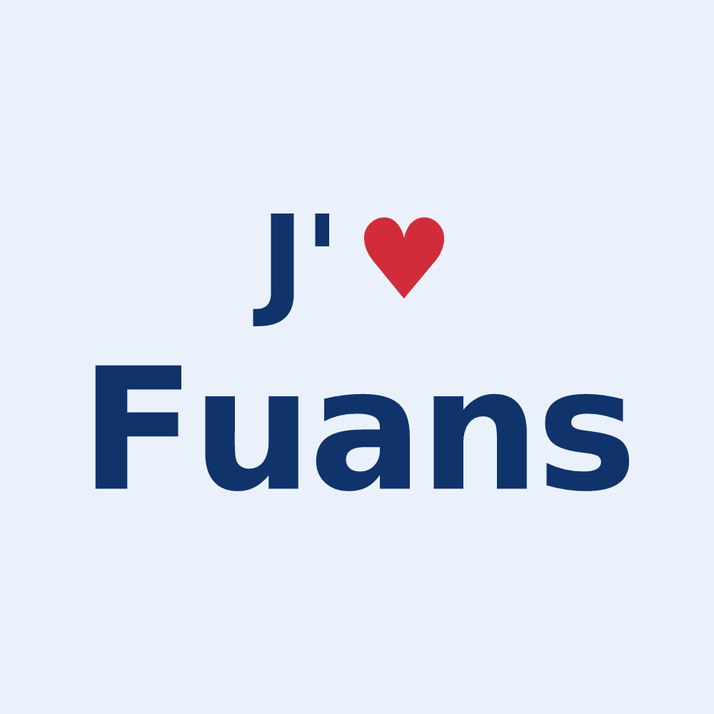 Sticker personnalisé Fuans — design J'aime Fuans