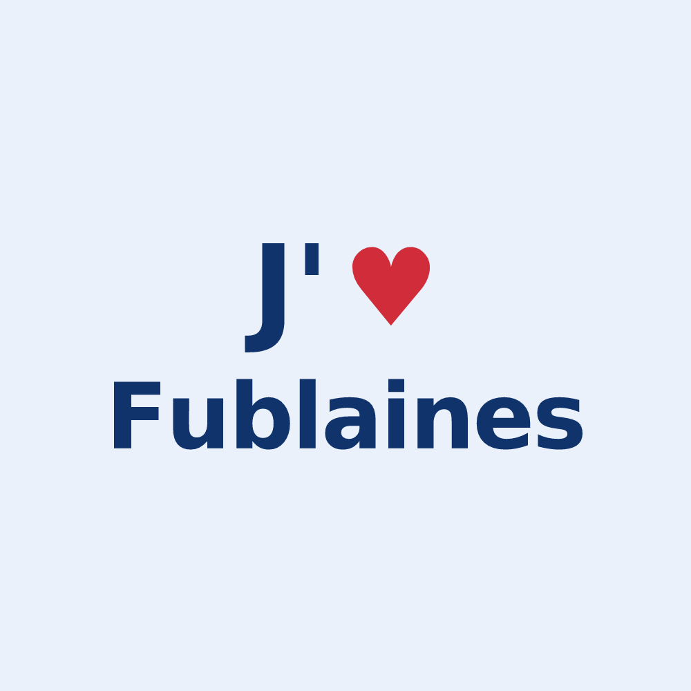 Sticker personnalisé Fublaines — design « J'aime Fublaines » imprimé sur le sticker