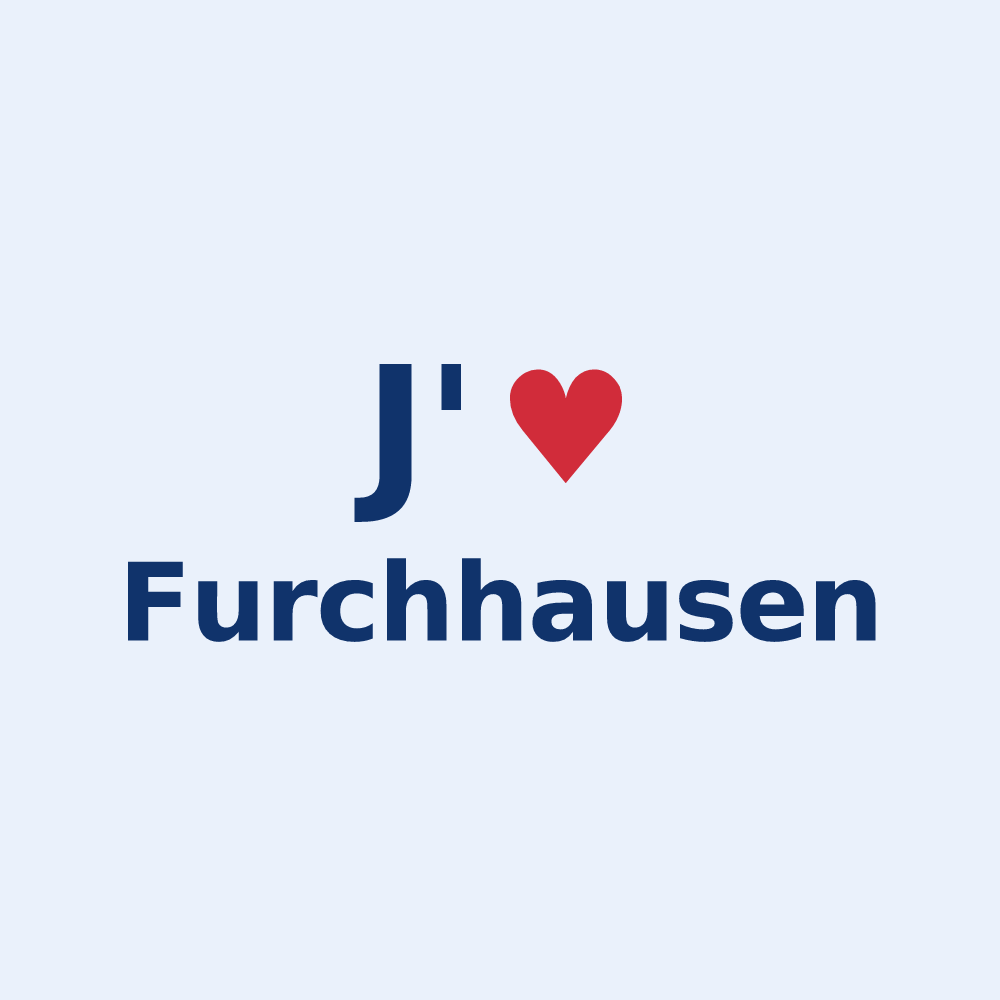 Sticker personnalisé Furchhausen — design J'aime Furchhausen