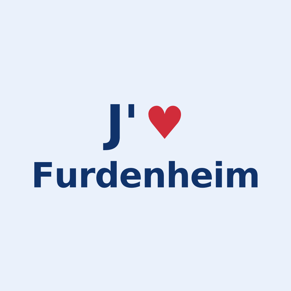 Sticker personnalisé Furdenheim — design J'aime Furdenheim