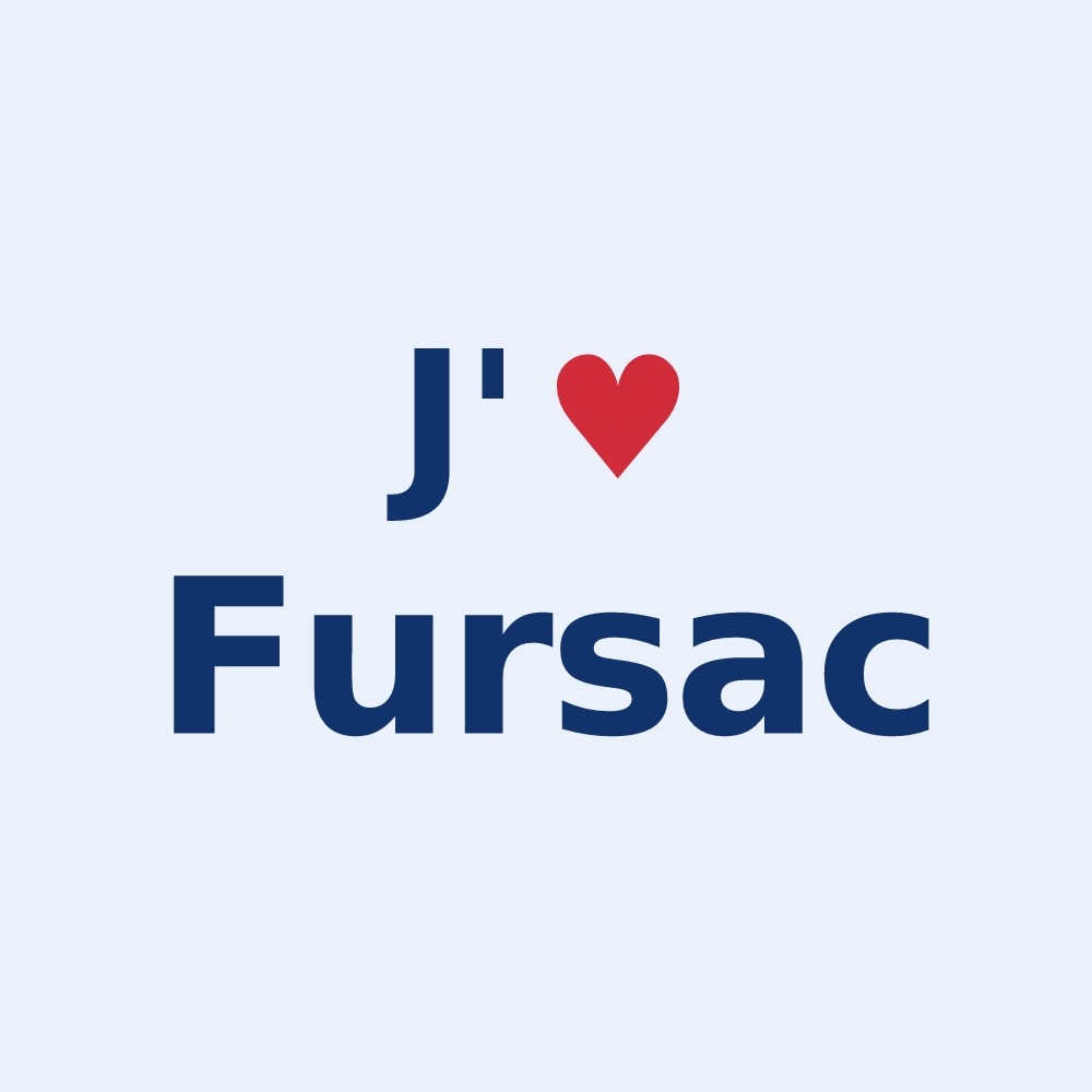 Sticker personnalisé Fursac — design J'aime Fursac