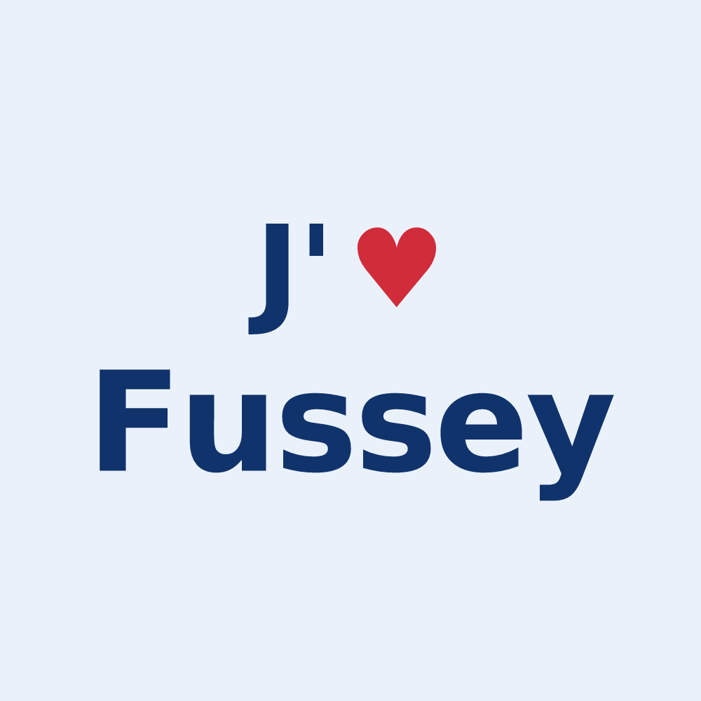 Sticker personnalisé Fussey — design J'aime Fussey