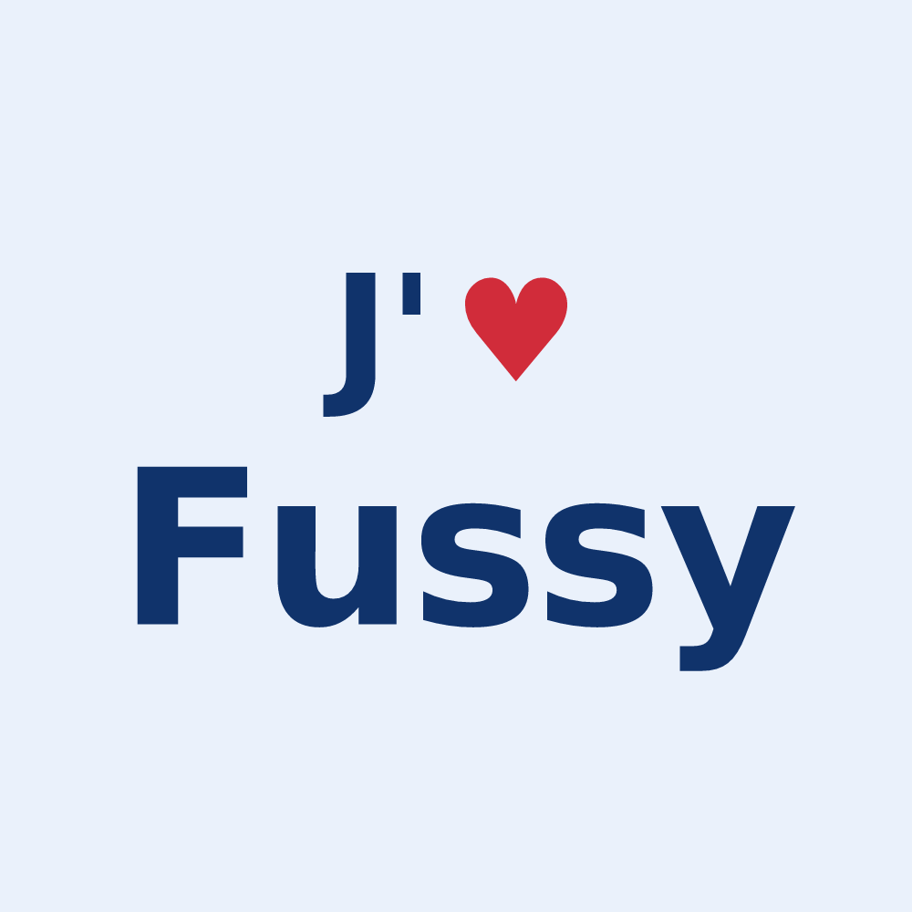 Sticker personnalisé Fussy — design J'aime Fussy