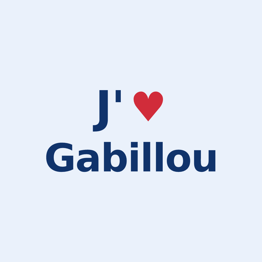 Sticker personnalisé Gabillou — design J'aime Gabillou