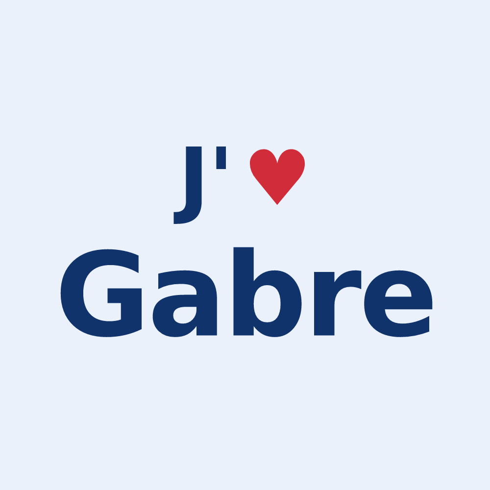 Sticker personnalisé Gabre — design J'aime Gabre
