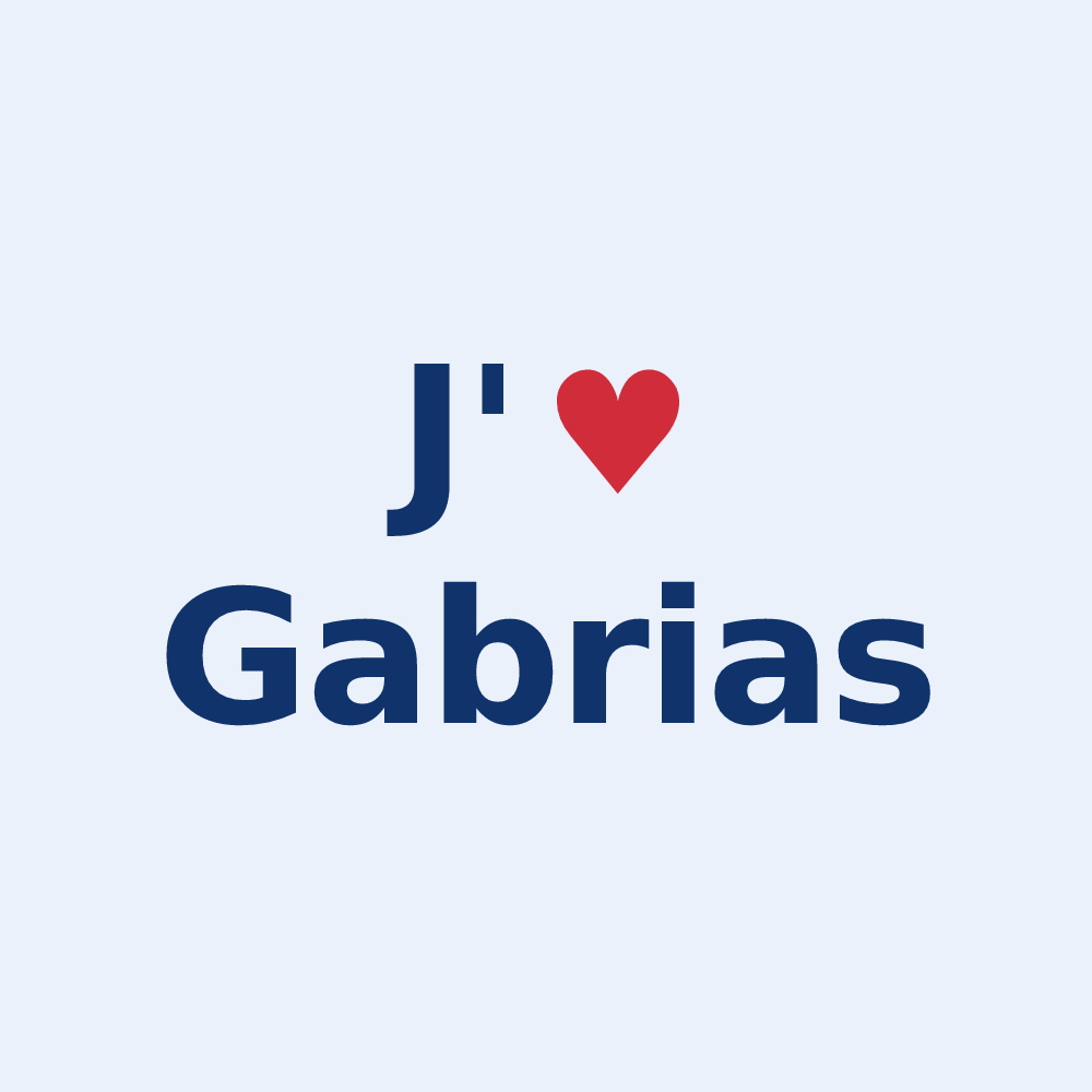 Sticker personnalisé Gabrias — design J'aime Gabrias