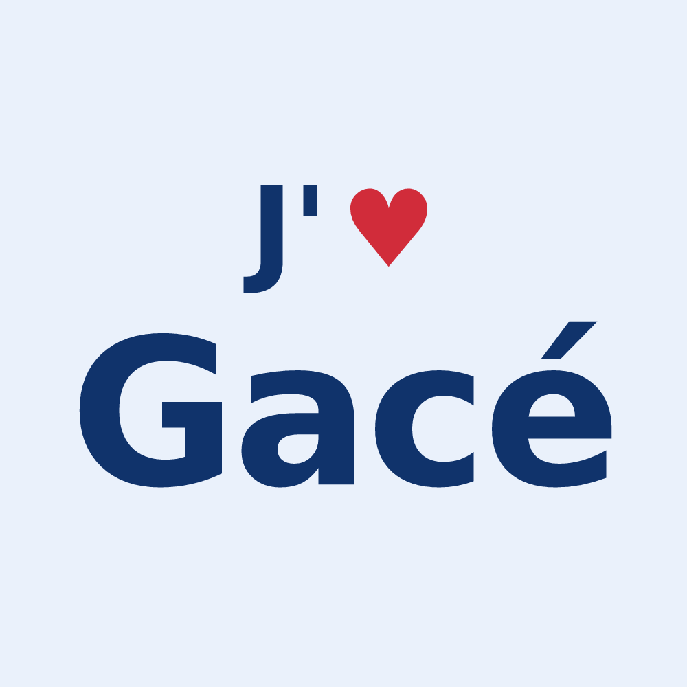Sticker personnalisé Gacé — design J'aime Gacé