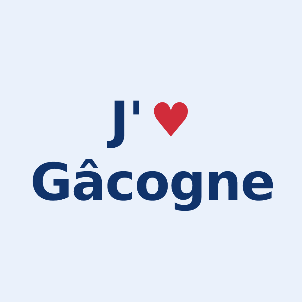 Sticker personnalisé Gâcogne — design J'aime Gâcogne