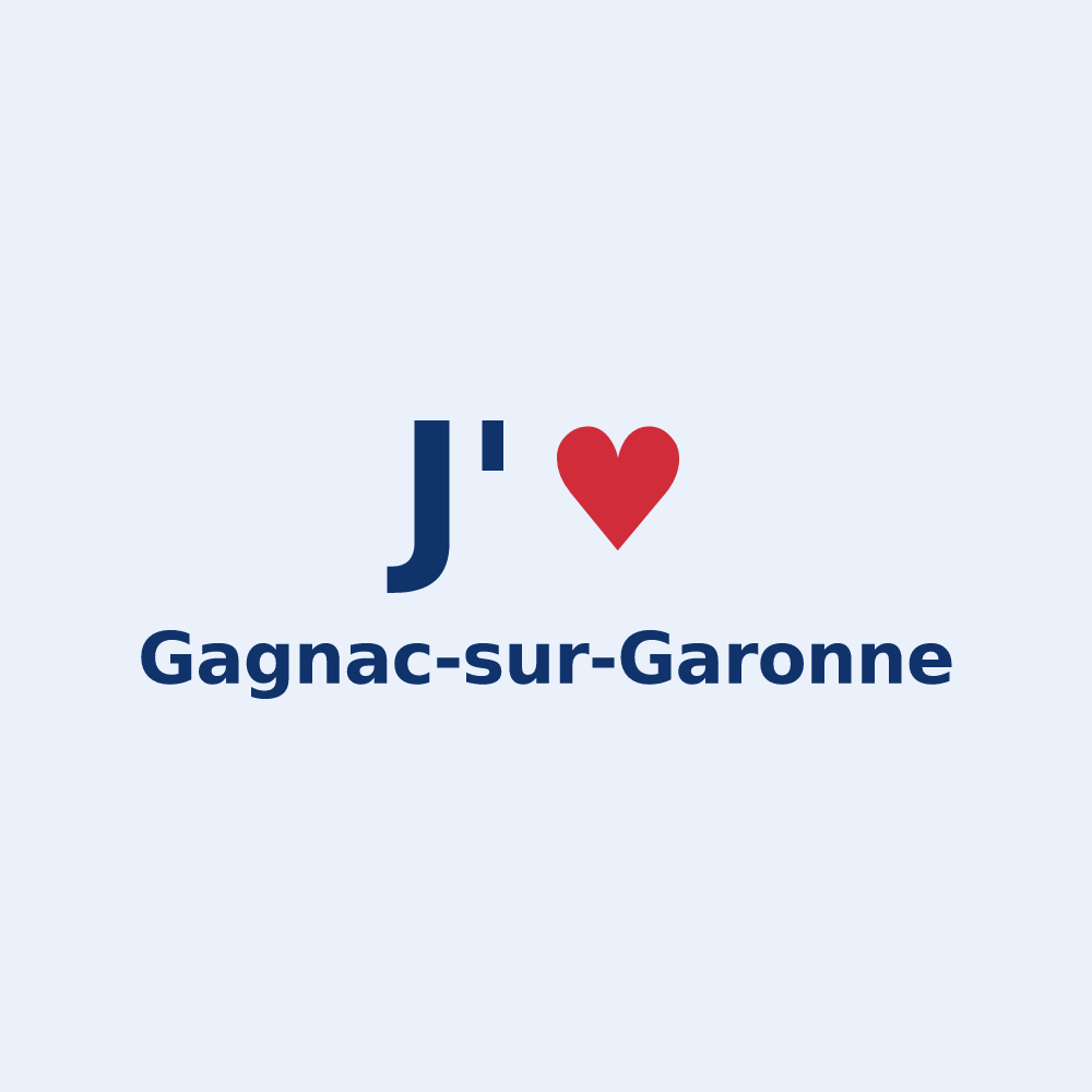 Sticker personnalisé Gagnac-sur-Garonne — design J'aime Gagnac-sur-Garonne