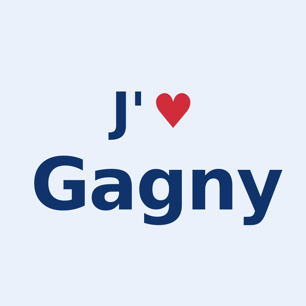 Sticker personnalisé Gagny — design J'aime Gagny