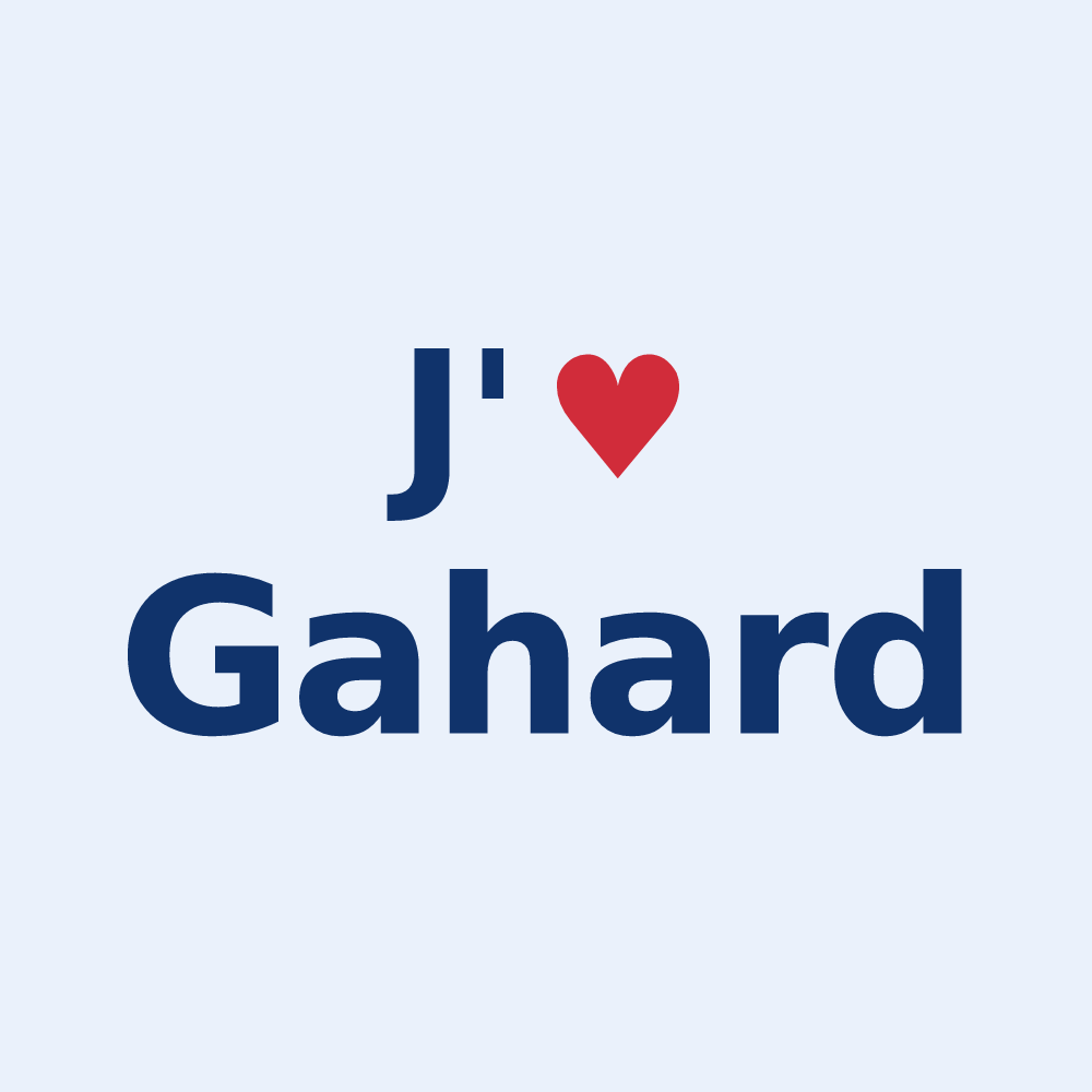 Sticker personnalisé Gahard — design J'aime Gahard