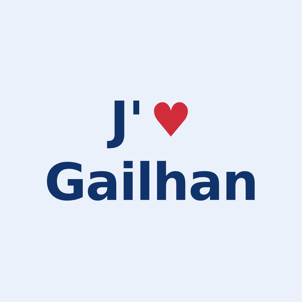 Sticker personnalisé Gailhan — design J'aime Gailhan