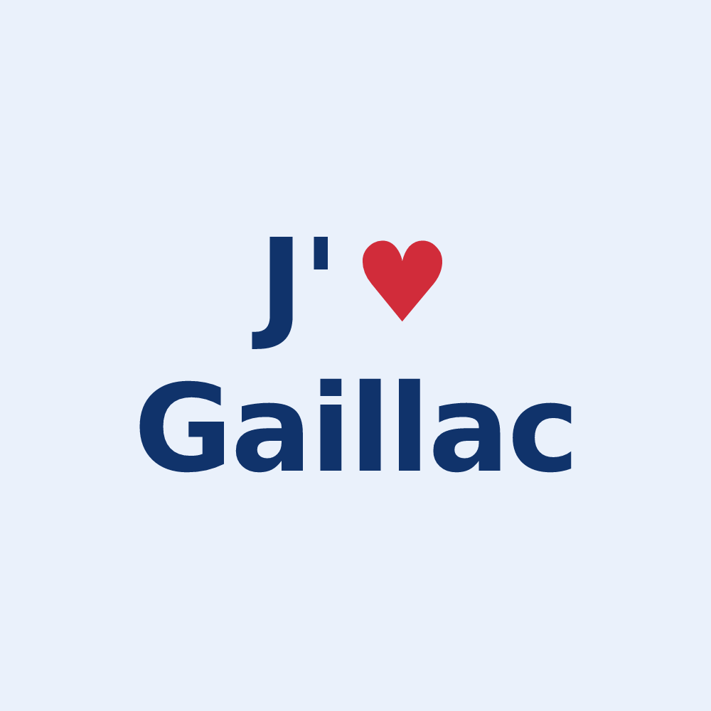 Sticker personnalisé Gaillac — design J'aime Gaillac