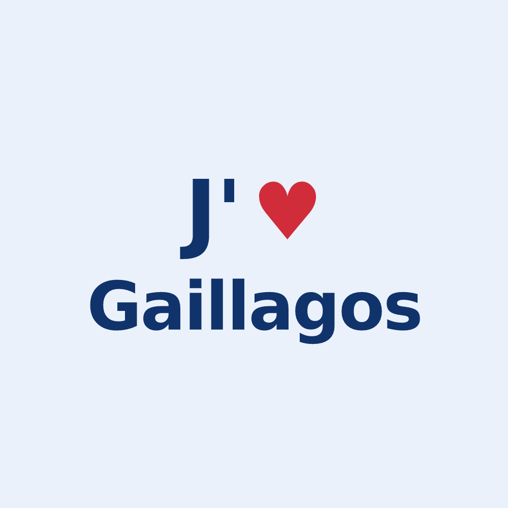 Sticker personnalisé Gaillagos — design J'aime Gaillagos