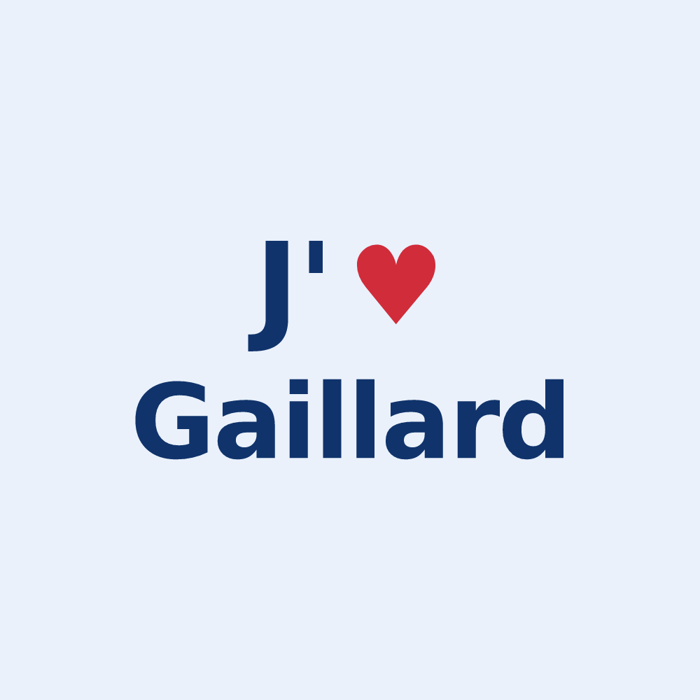 Sticker personnalisé Gaillard — design J'aime Gaillard