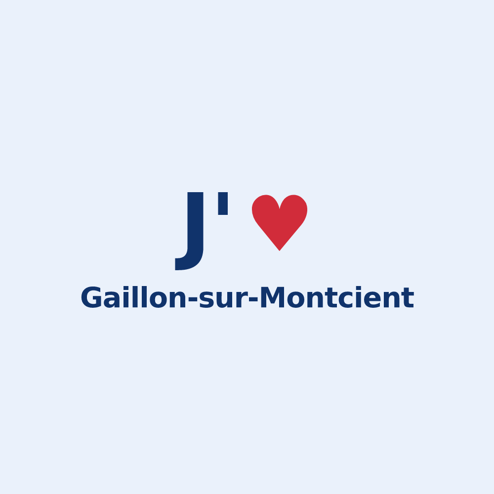 Sticker personnalisé Gaillon-sur-Montcient — design J'aime Gaillon-sur-Montcient