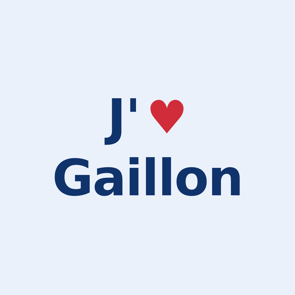 Sticker personnalisé Gaillon — design J'aime Gaillon