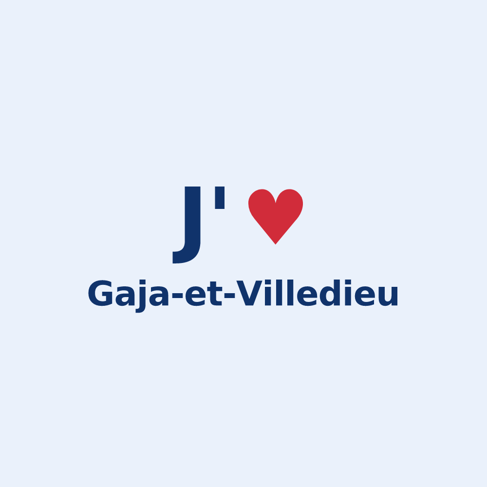 Sticker personnalisé Gaja-et-Villedieu — design J'aime Gaja-et-Villedieu