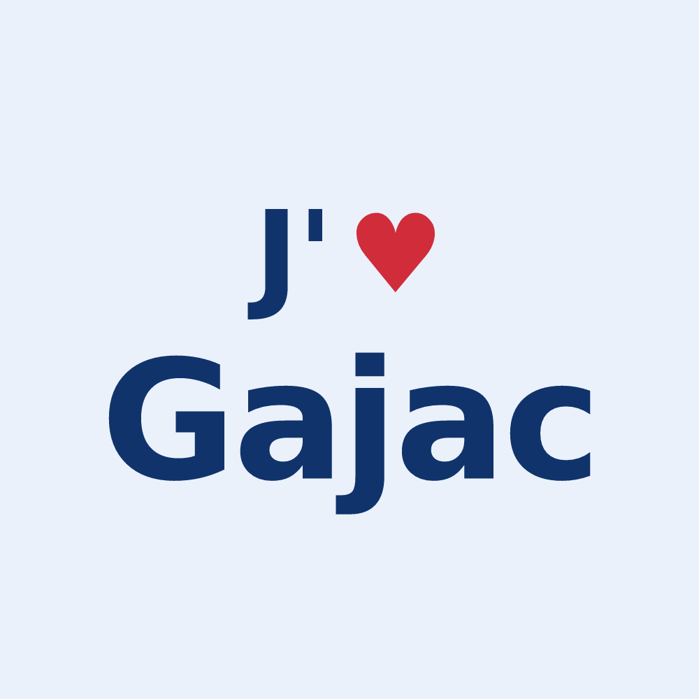 Sticker personnalisé Gajac — design J'aime Gajac