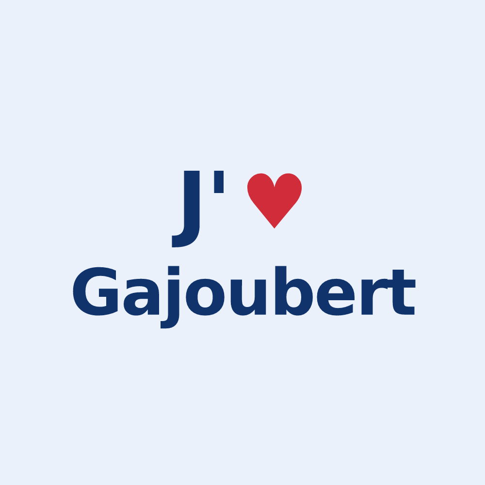 Sticker personnalisé Gajoubert — design J'aime Gajoubert