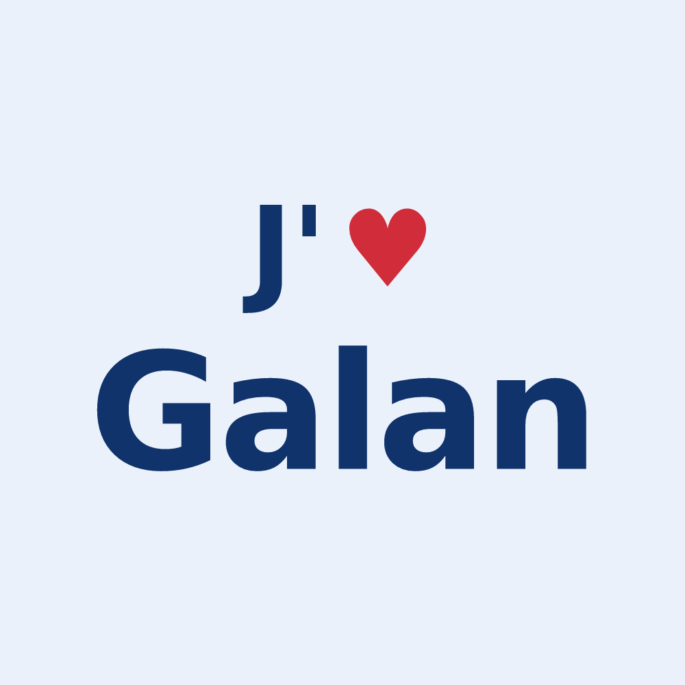 Sticker personnalisé Galan — design J'aime Galan