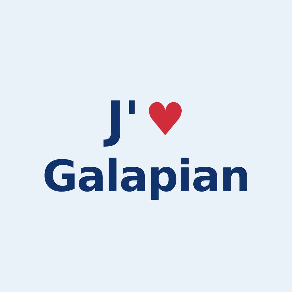 Sticker personnalisé Galapian — design J'aime Galapian