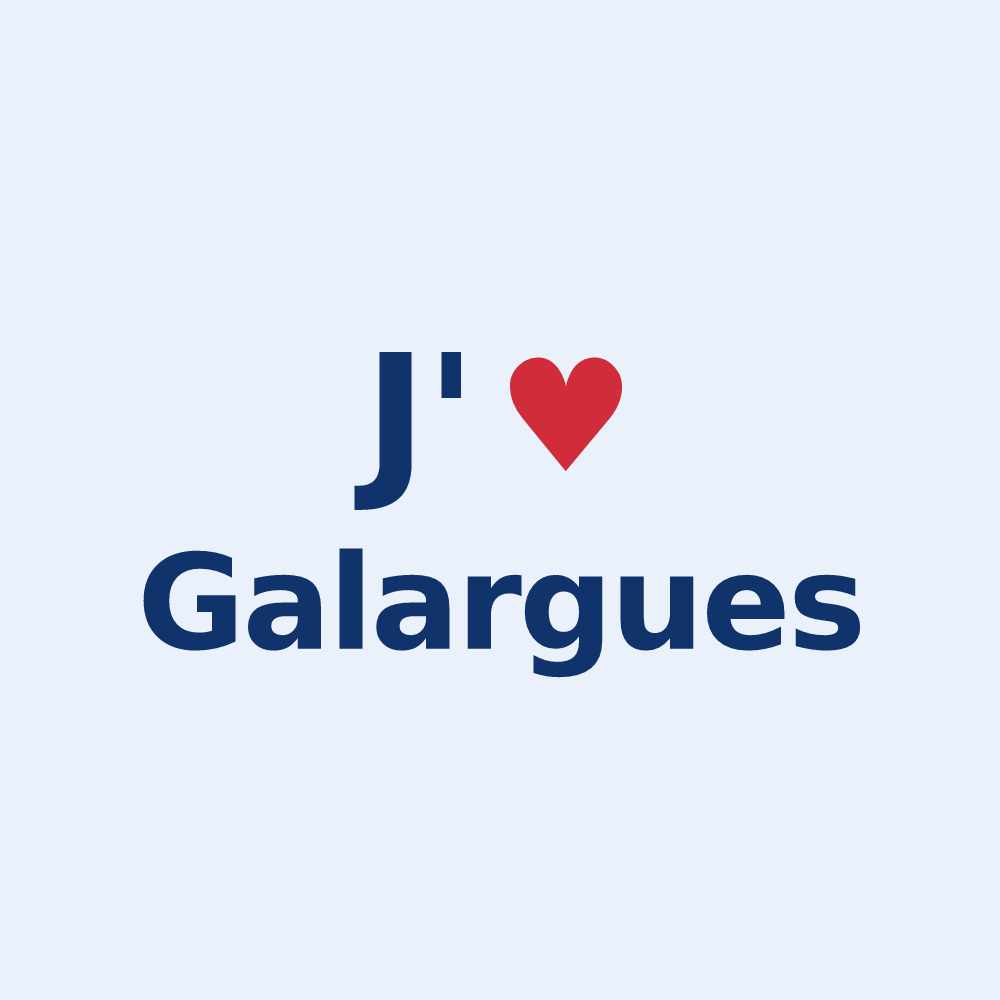 Sticker personnalisé Galargues — design J'aime Galargues