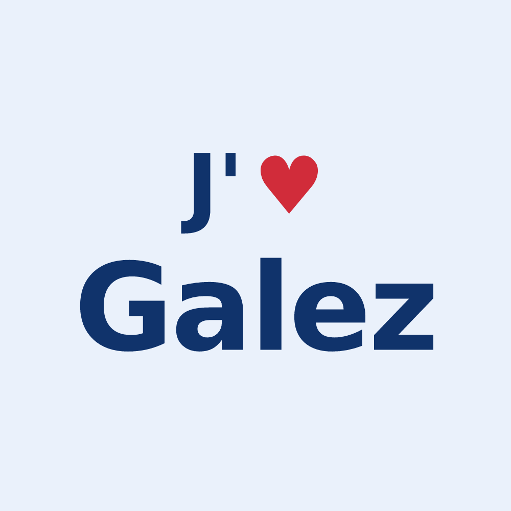 Sticker personnalisé Galez — design J'aime Galez