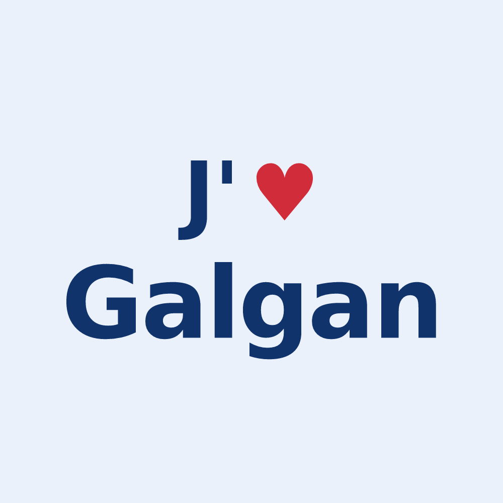 Sticker personnalisé Galgan — design J'aime Galgan