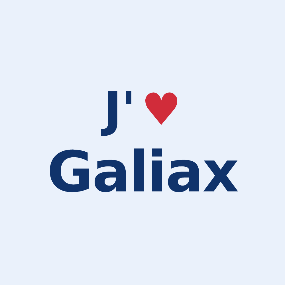 Sticker personnalisé Galiax — design J'aime Galiax