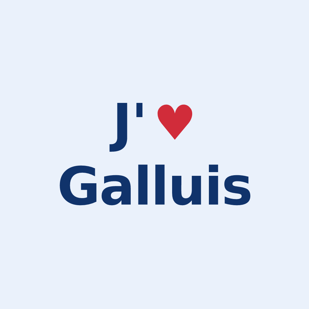 Sticker personnalisé Galluis — design J'aime Galluis