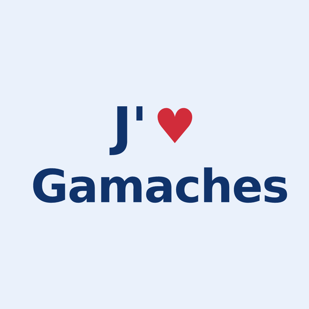 Sticker personnalisé Gamaches — design J'aime Gamaches