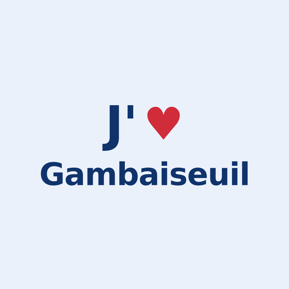 Sticker personnalisé Gambaiseuil — design J'aime Gambaiseuil