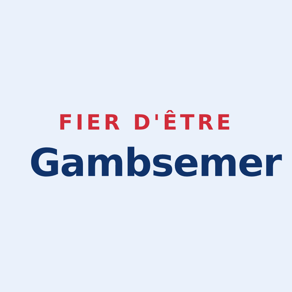 Sticker « Fier d'être Gambsemer » — design pour Gambsheim