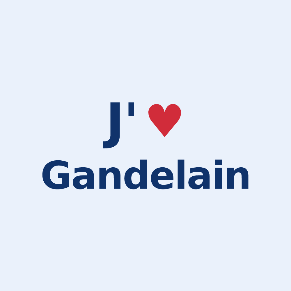 Sticker personnalisé Gandelain — design J'aime Gandelain