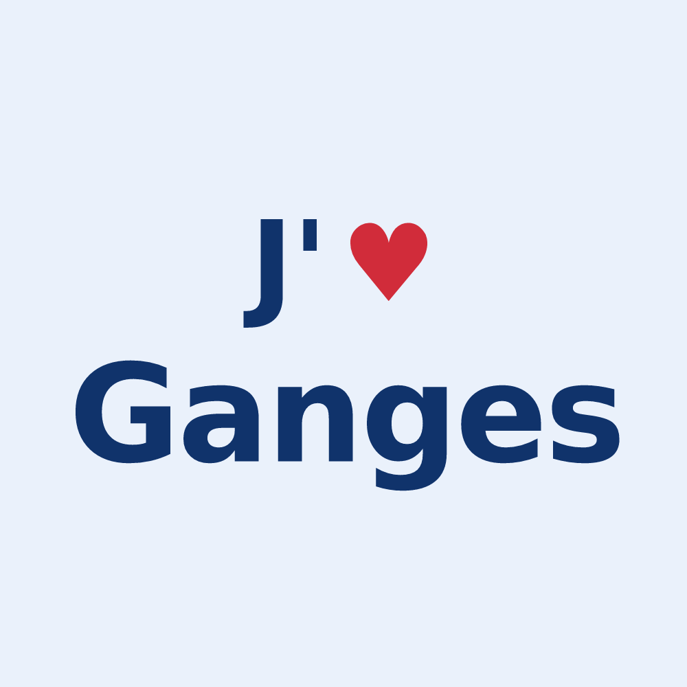 Sticker personnalisé Ganges — design J'aime Ganges