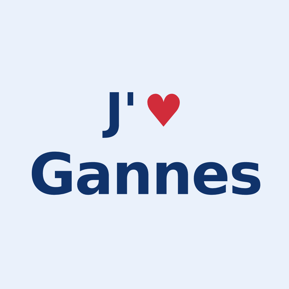 Sticker personnalisé Gannes — design J'aime Gannes